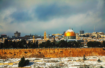 Image showing Overview of Old City in Jerusalem, Israel