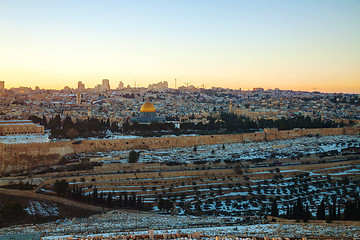 Image showing Overview of Old City in Jerusalem, Israel