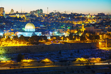 Image showing Overview of Old City in Jerusalem, Israel