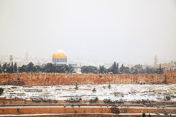 Image showing Overview of Old City in Jerusalem, Israel