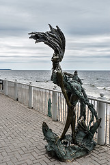 Image showing Sculpture on a promenade. Svetlogorsk. Russia