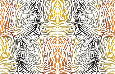 Image showing Pattern background tiger with head