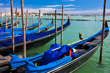 Image showing Gondolas in Venice
