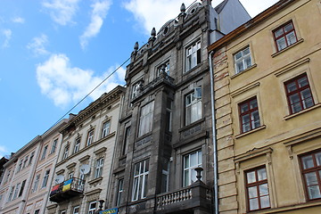 Image showing wall of old architectural ensemble in Lvov city