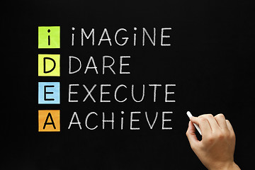 Image showing IDEA - Imagine Dare Execute Achieve