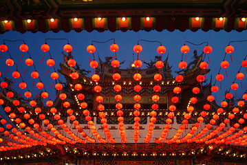 Image showing lights in the chinese temple