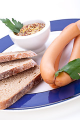 Image showing Frankfurters or Wiener sausages