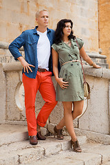 Image showing Young attractive couple in summer fashion