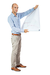 Image showing Architect reading a blueprint