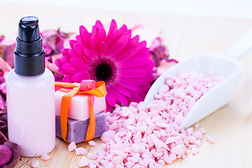 Image showing aroma wellness cosmetic beauty objects 