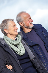 Image showing happy senior couple elderly people together outdoor