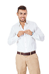 Image showing Confident young man with his hand in his pocket