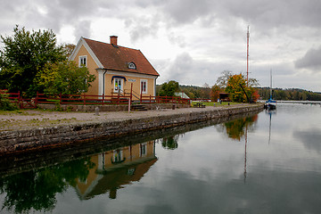 Image showing Motala by the channel