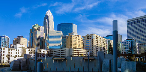 Image showing december 27, 2013, charlotte, nc - view of charlotte skyline at 