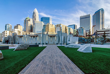 Image showing december 27, 2013, charlotte, nc - view of charlotte skyline at 