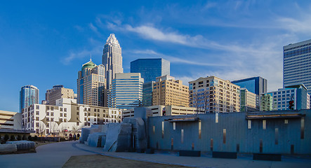 Image showing december 27, 2013, charlotte, nc - view of charlotte skyline at 