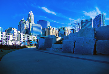 Image showing december 27, 2013, charlotte, nc - view of charlotte skyline at 