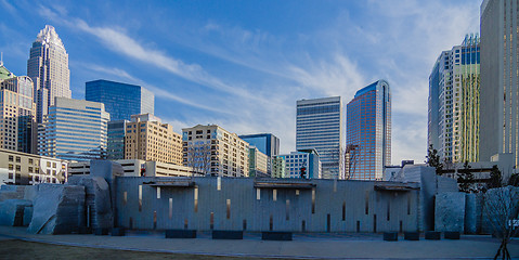 Image showing december 27, 2013, charlotte, nc - view of charlotte skyline at 