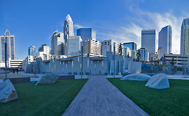 Image showing december 27, 2013, charlotte, nc - view of charlotte skyline at 