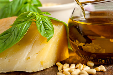 Image showing Italian basil pesto ingredients