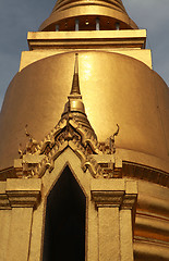 Image showing golden Buddhist temple gable