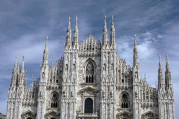 Image showing Facade of Cathedral Duomo, Milan