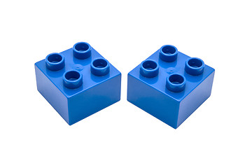 Image showing Blue building blocks