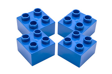 Image showing Blue building blocks