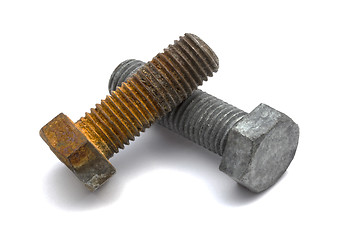 Image showing Rusty nut and bolt