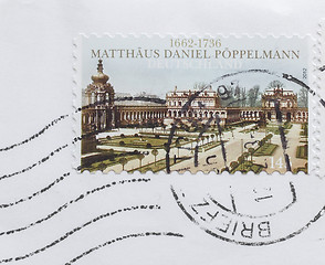 Image showing German mail stamp