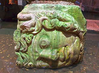 Image showing Medusa head in Basilica Cistern