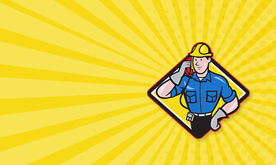 Image showing Telephone Repairman Lineman Worker Phone