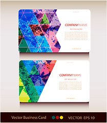 Image showing Set of abstract geometric business card