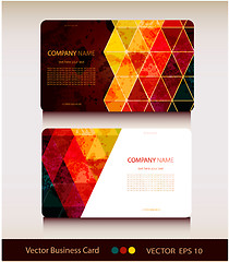 Image showing Set of abstract geometric business card