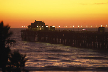 Image showing Pier at sunset