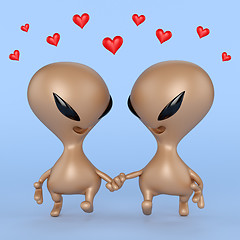 Image showing Alien love