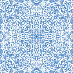 Image showing Abstract blue pattern on white