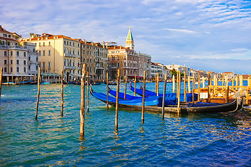 Image showing Gondolas in Venice