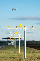 Image showing Airport landing lights