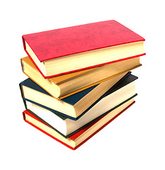 Image showing book stack isolated on the white 

