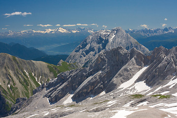 Image showing Bavarian Alps. View from Zugspitze