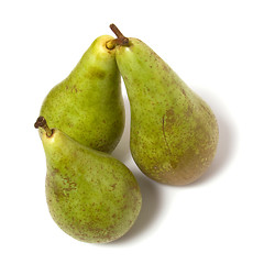Image showing three pears isolated on the white background