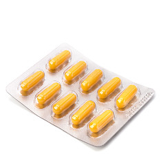 Image showing medical capsules isolated on white