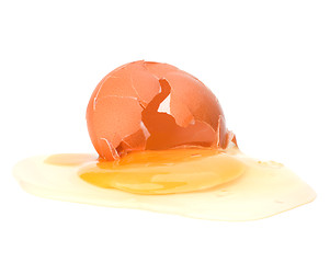 Image showing broken egg isolated on white background