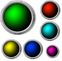 Image showing raster. glossy buttons