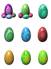 Image showing easter eggs isolated on the white