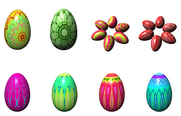 Image showing easter eggs isolated on the white