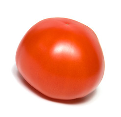 Image showing single red tomato isolated  on white background 