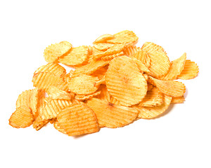 Image showing Potato chips isolated on white background 