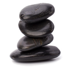 Image showing zen stones isolated on white background 